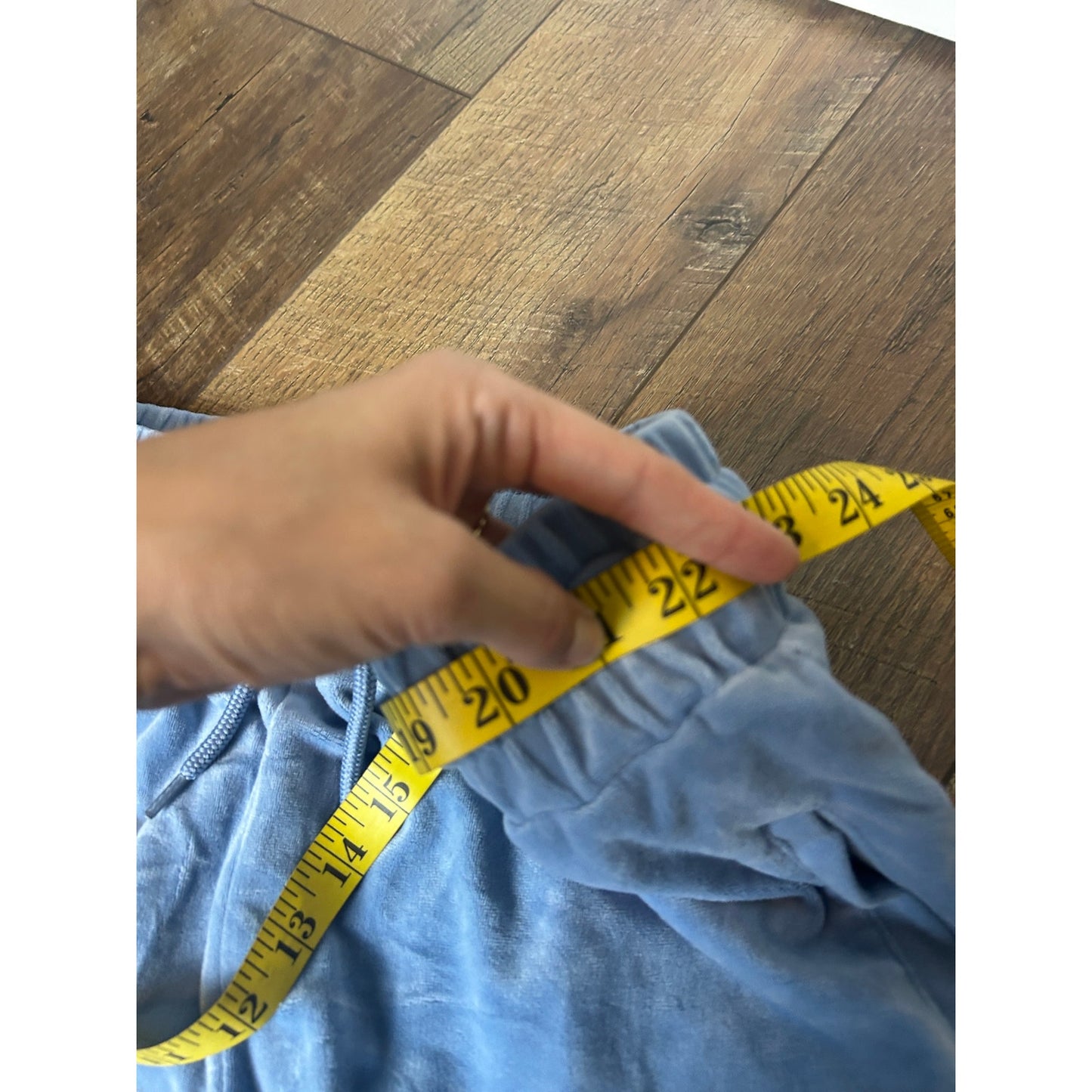 Ensemble de survêtement Y2K Von Dutch en velours bleu clair – Style Juicy Couture court XL