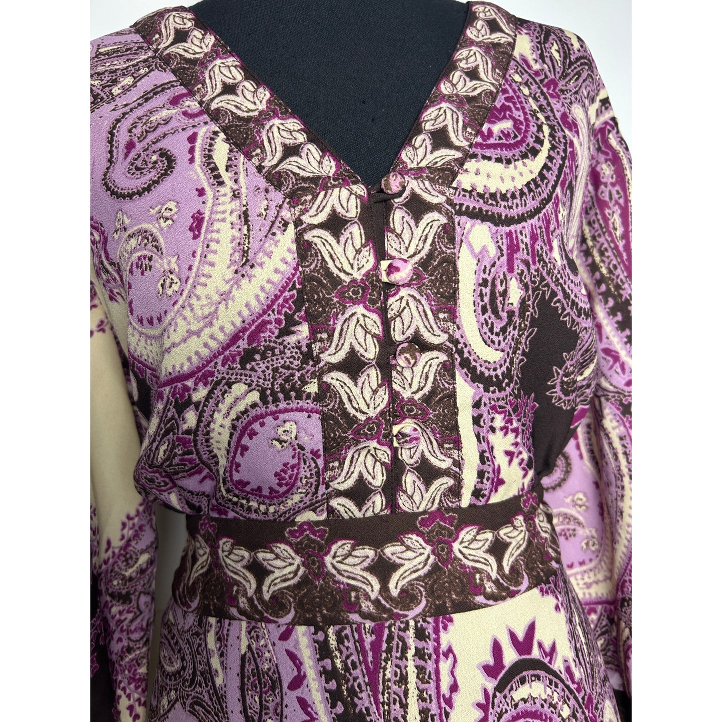 Plus size vintage Main Street blues patterned tunic top