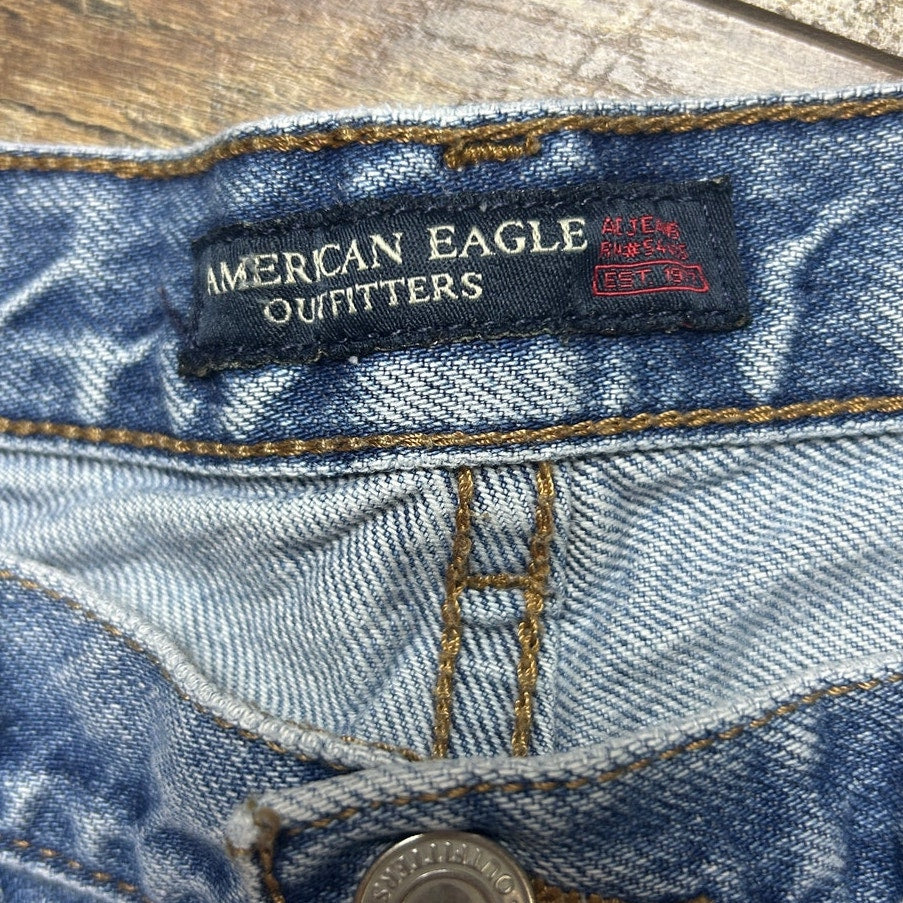 vintage y2k american eagle light wash bootcut jeans mid rise 29x32 indie sleaze