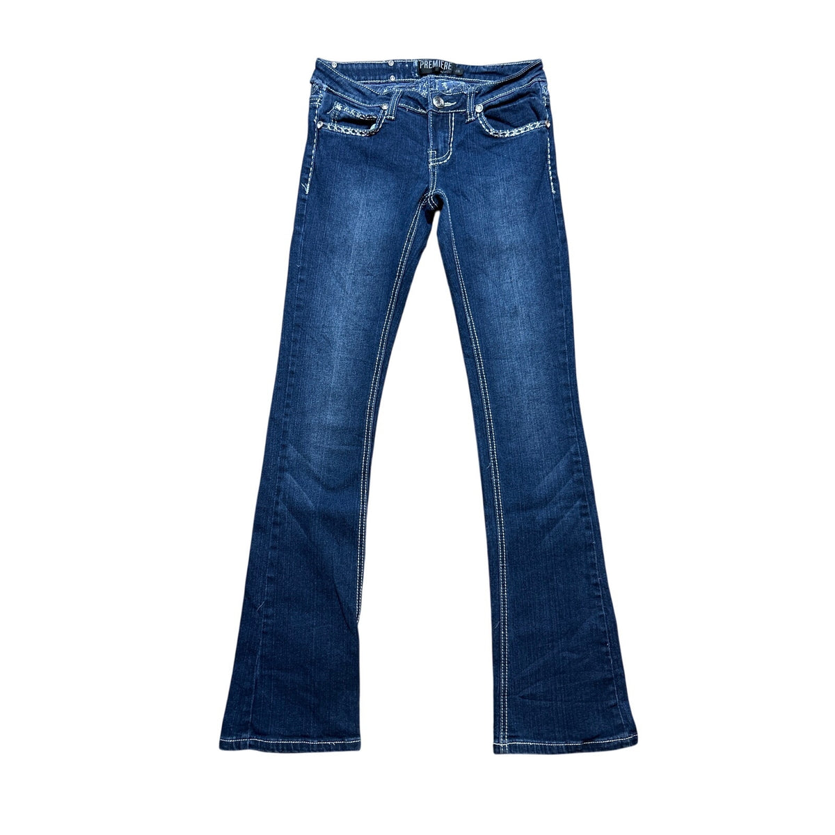 Rue 21 Premiere Y2K Glam Low Rise Slim Bootcut Jeans Size 0