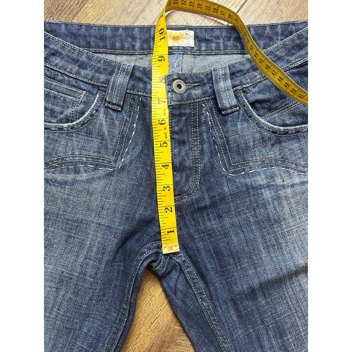 Antik Denim Embroidered Western Bootcut Jeans Size 28 - Y2K Low Rise Faded Denim