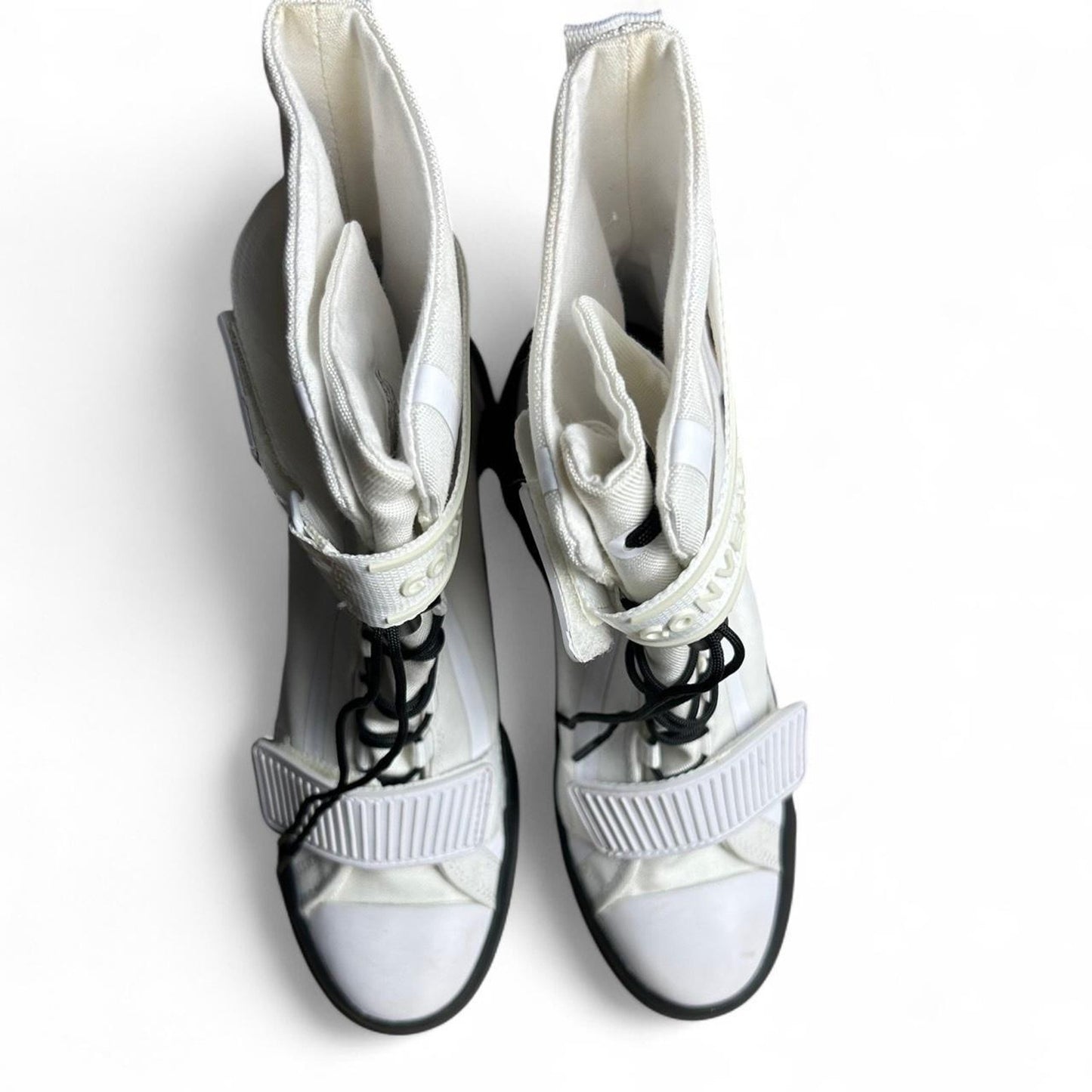 White converse platform boots platform boots