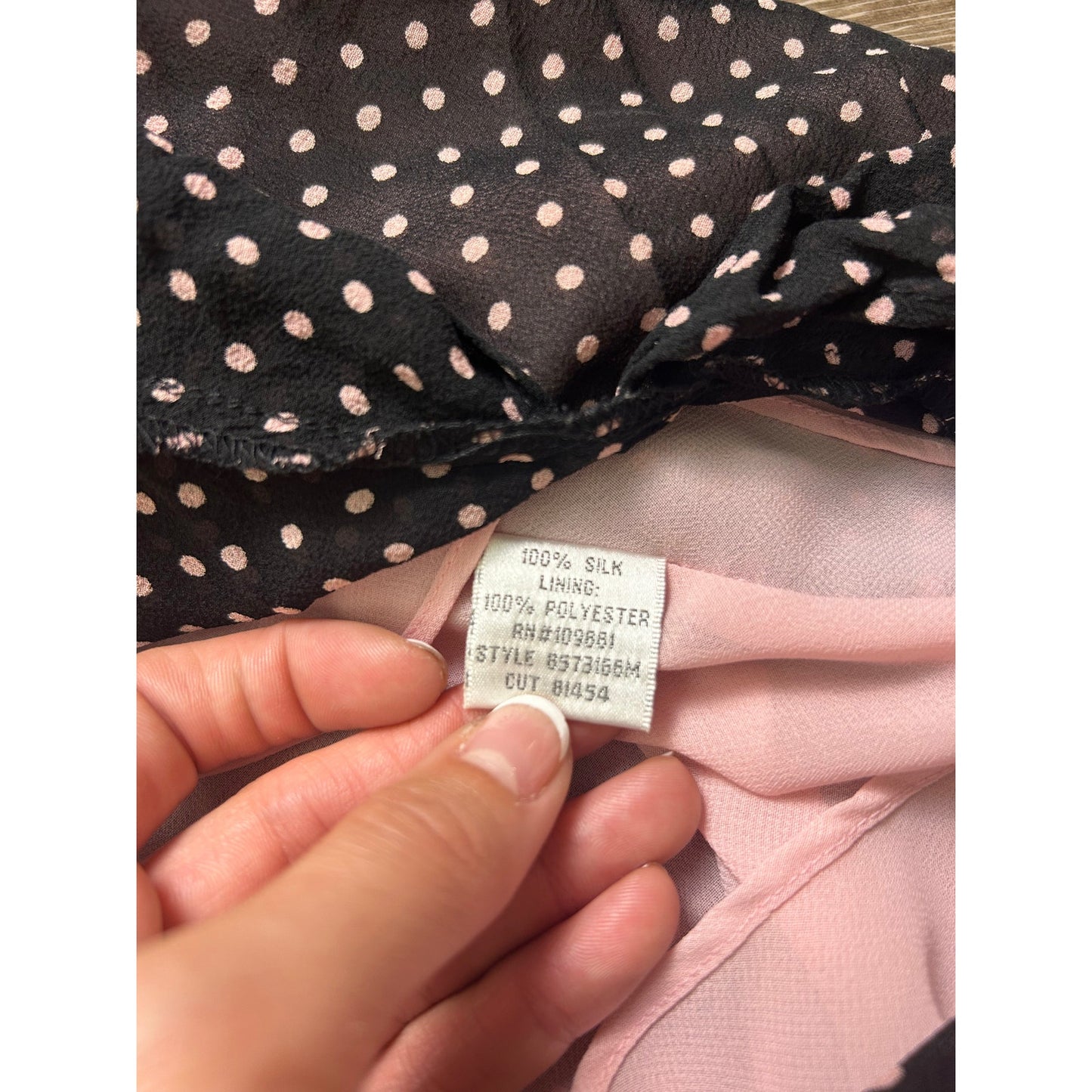 Vintage Donna Ricco Silk Mini Dress Polka Dot Ruffled Cowl Neck Size 4