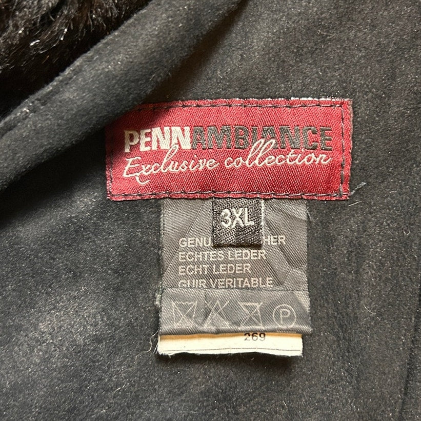 Pennambiance Exclusive Collection Penny Lane Coat XL Chinchilla Fur Trim Real Fur Y2K
