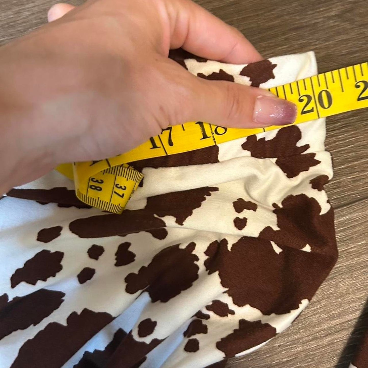 Brown and white cow print