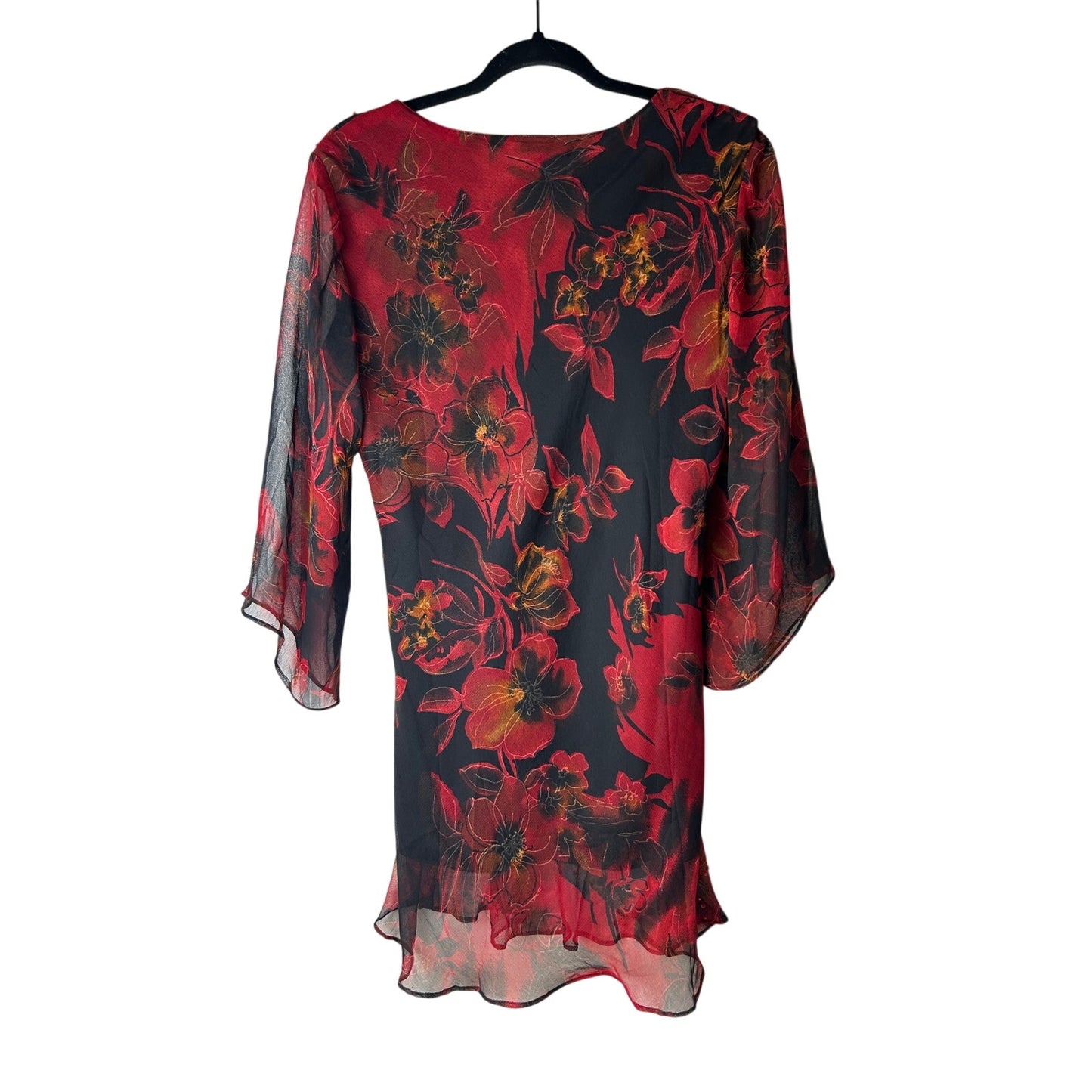 Robe en mousseline de soie à fleurs ornée de perles JMB