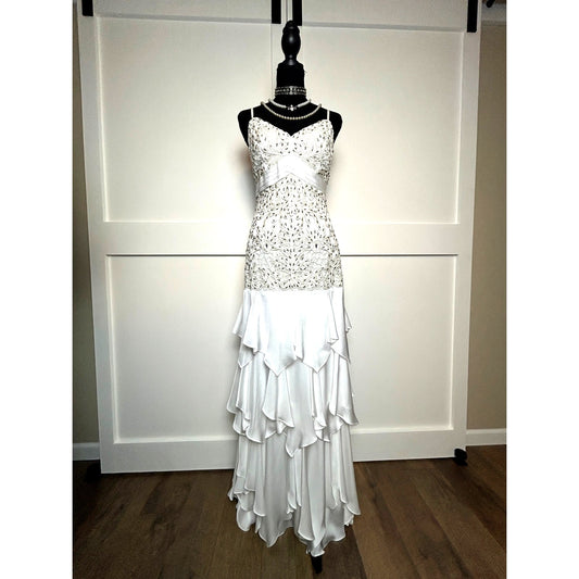 Sue Wong Nocturne NWT Beaded Fairy Wedding Dress Size 4 Ethereal Bridal Y2K Glam