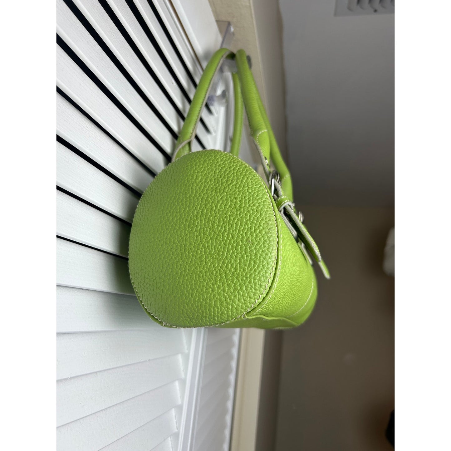 Sac Baguette Vert Citron Années 2000 💚 Sac à Bandoulière "It Girl" avec Boucle Bandolino