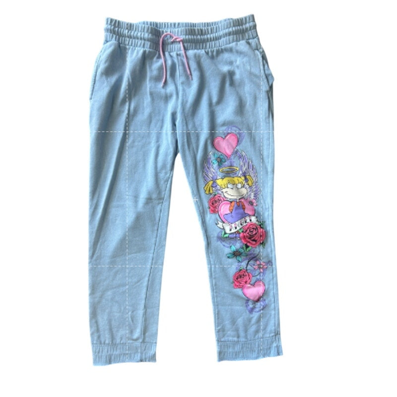 Y2K Rugrats Baby Blue Sweat Set XL Nickelodeon Cartoon Lounge Set