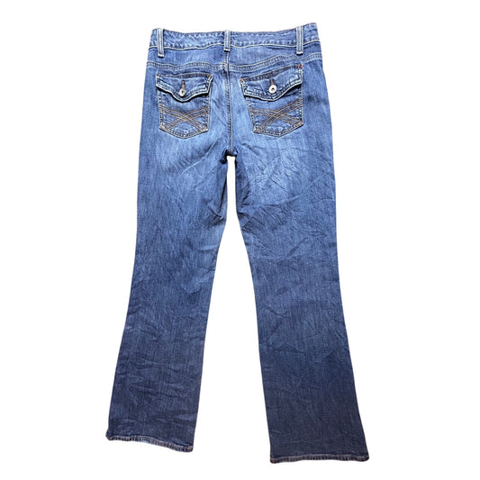 Tommy Hilfiger Y2K Low Rise Bootcut Jeans 30x29 Embroidered Back Pockets