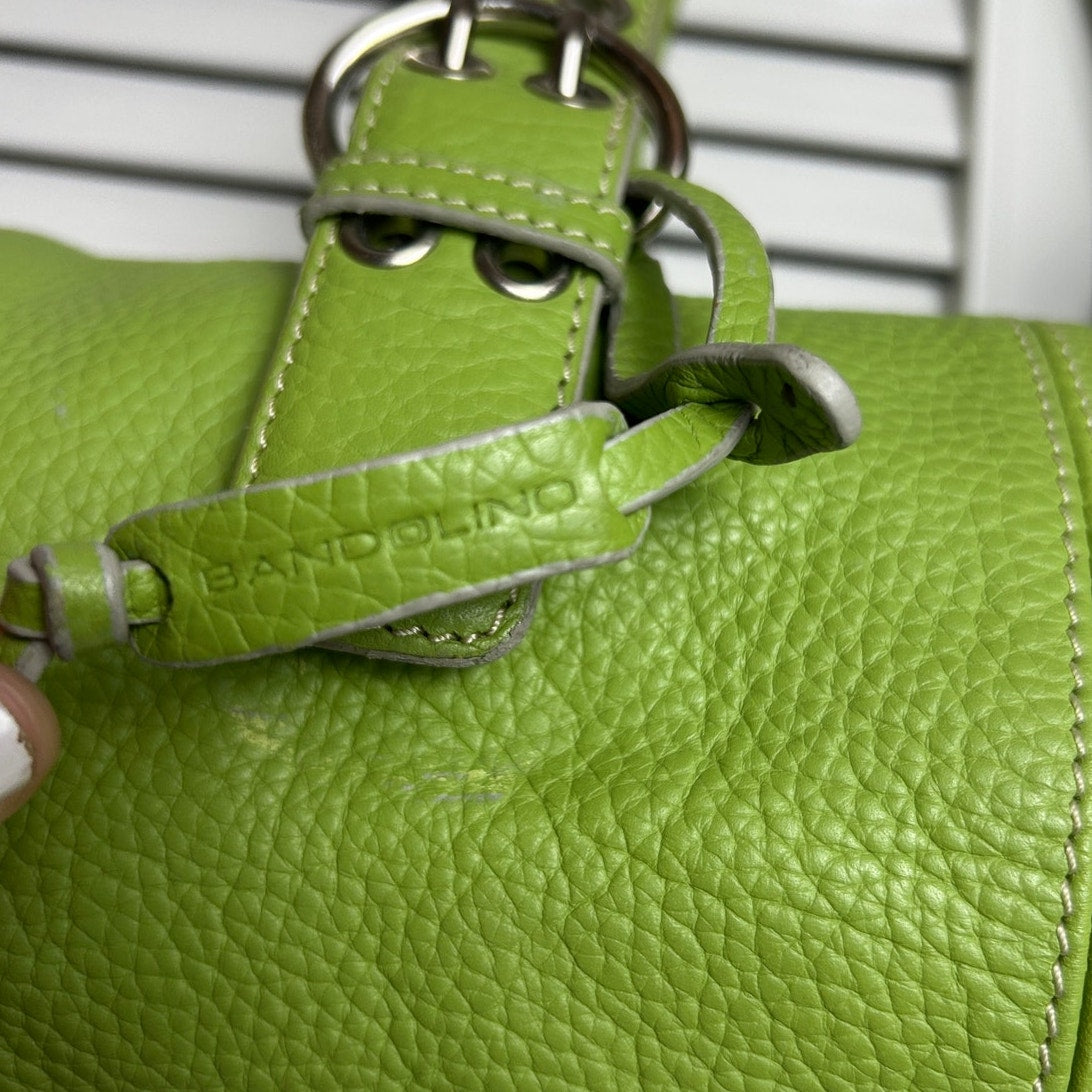 Sac Baguette Vert Citron Années 2000 💚 Sac à Bandoulière "It Girl" avec Boucle Bandolino