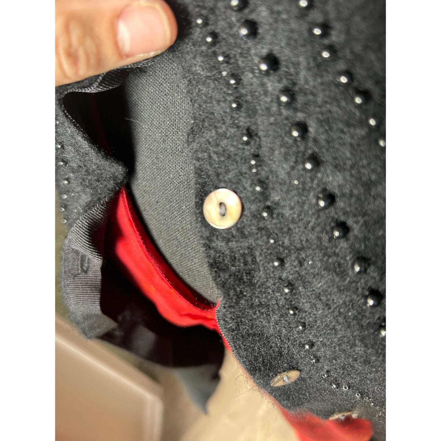 Covington cashmere cardigan beaded accents black size 14