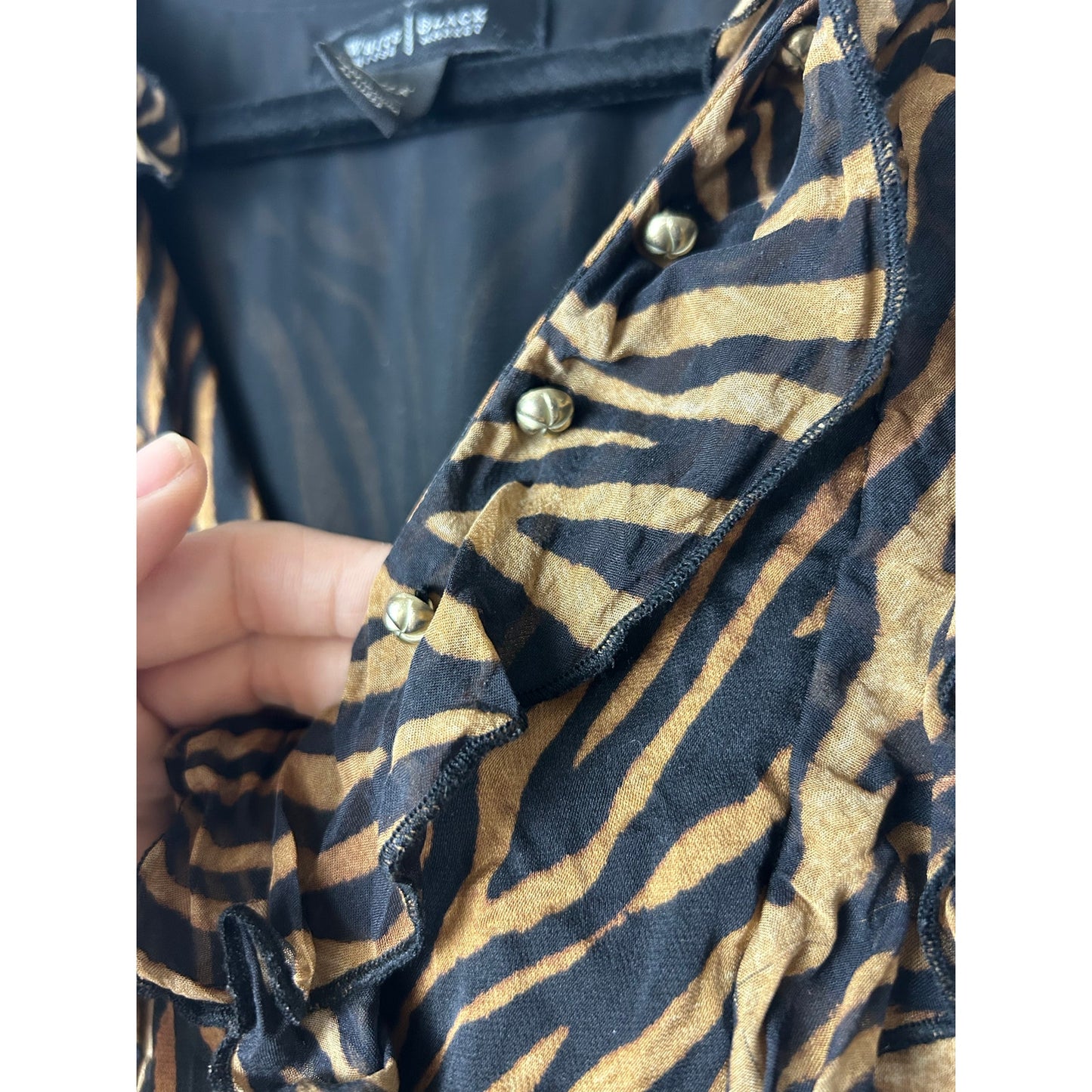 🖤 White House Black Market Seidenkleid mit Leopardenmuster (Soft Grunge Nostalgia)