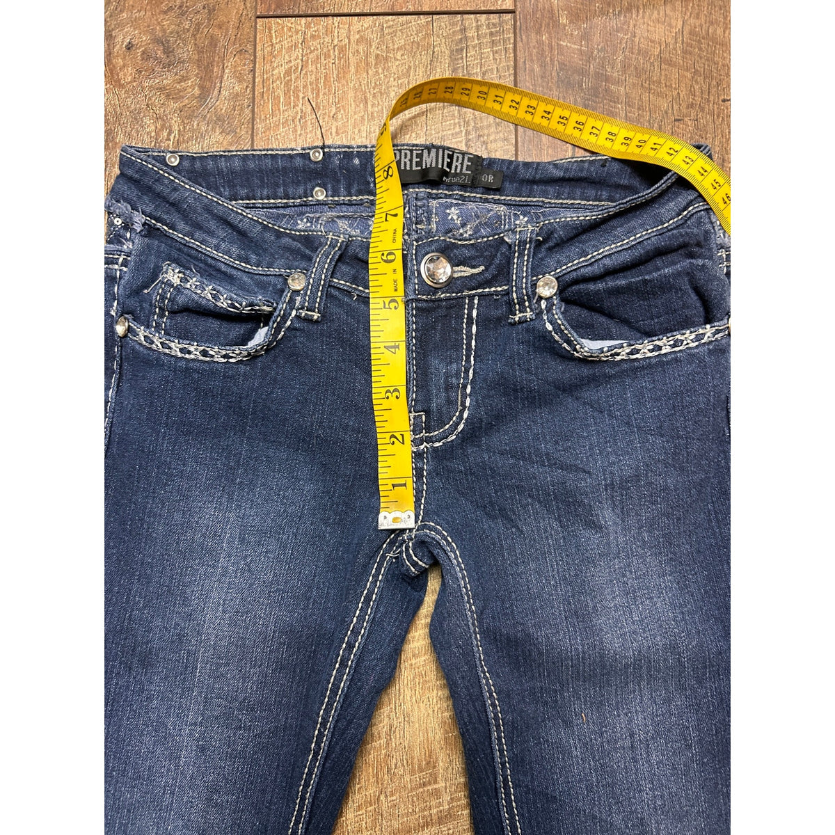 Rue 21 Premiere Y2K Glam Low Rise Slim Bootcut Jeans Size 0