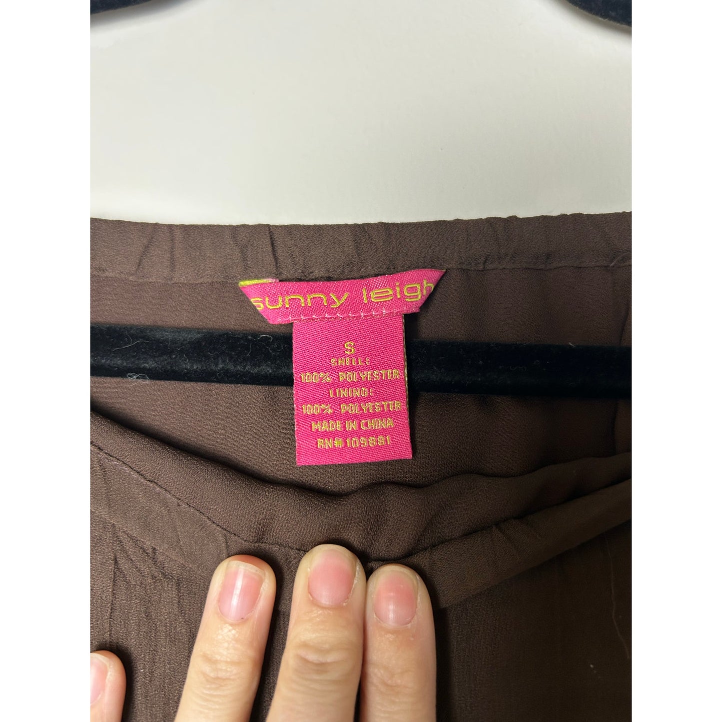 Sunny Leigh brown layered maxi skirt size s