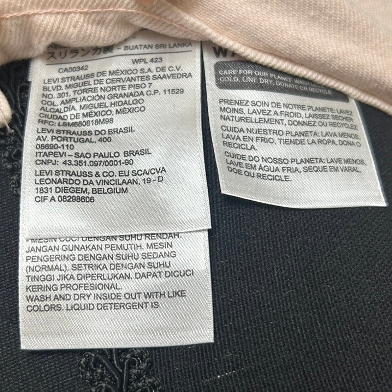 NWT Levi’s Pink Skirtall XS Workwear Overall Dress Denim Mini
