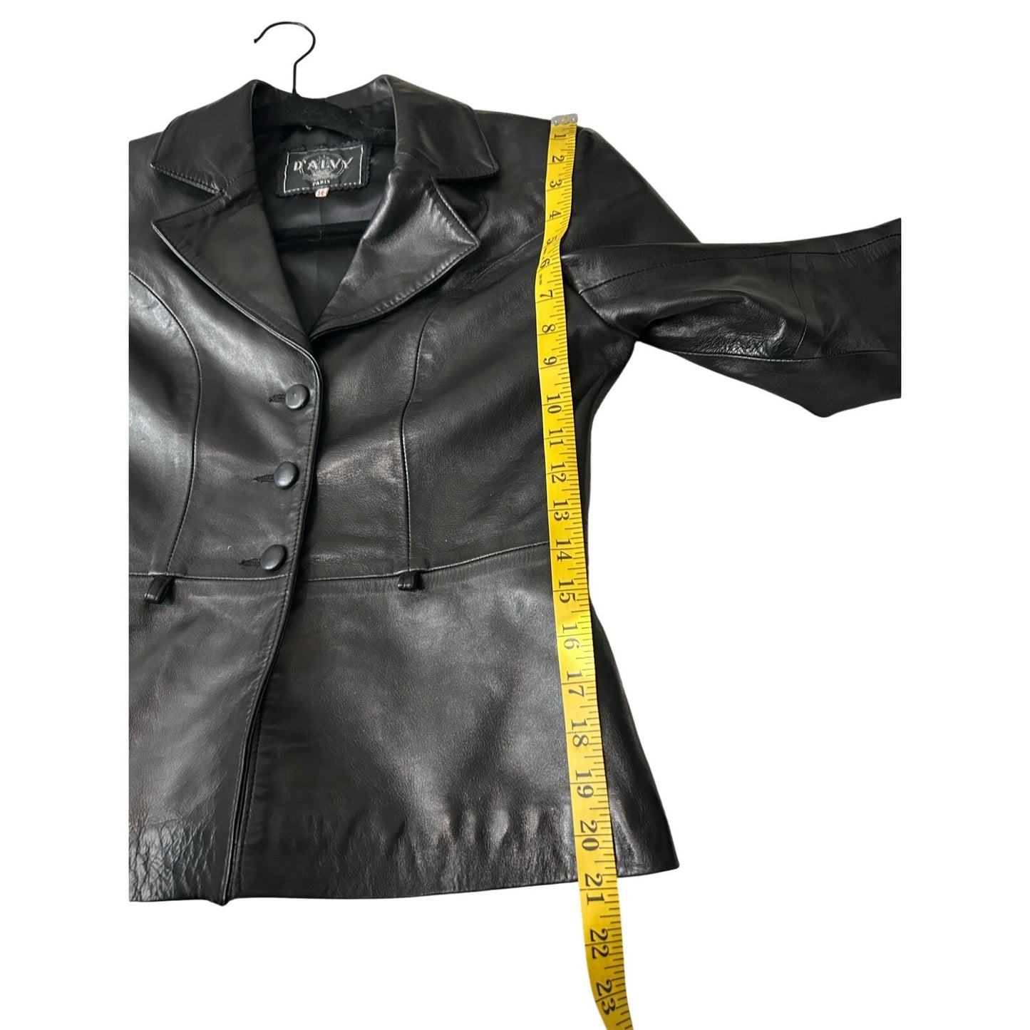 D’alvy Paris buttery soft lamb leather jacket size 36 eur