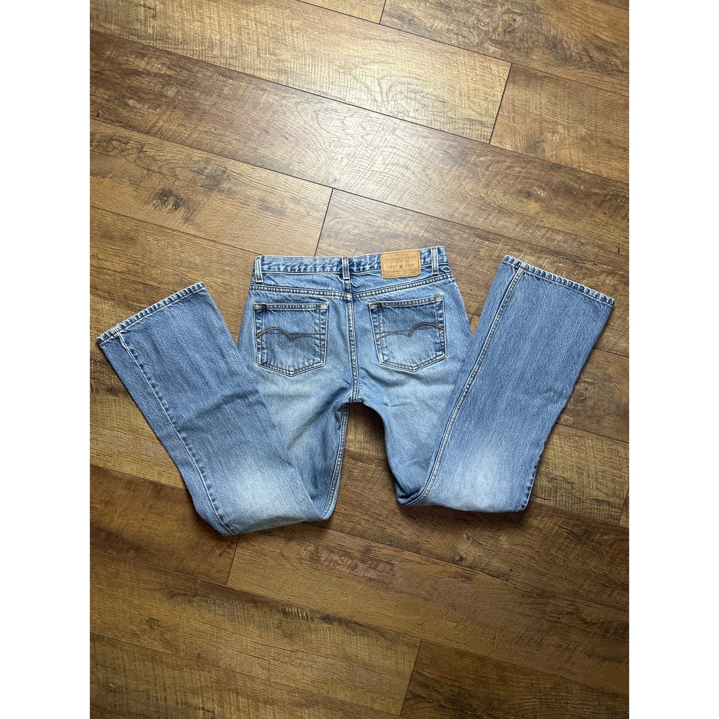 vintage y2k american eagle light wash bootcut jeans mid rise 29x32 indie sleaze