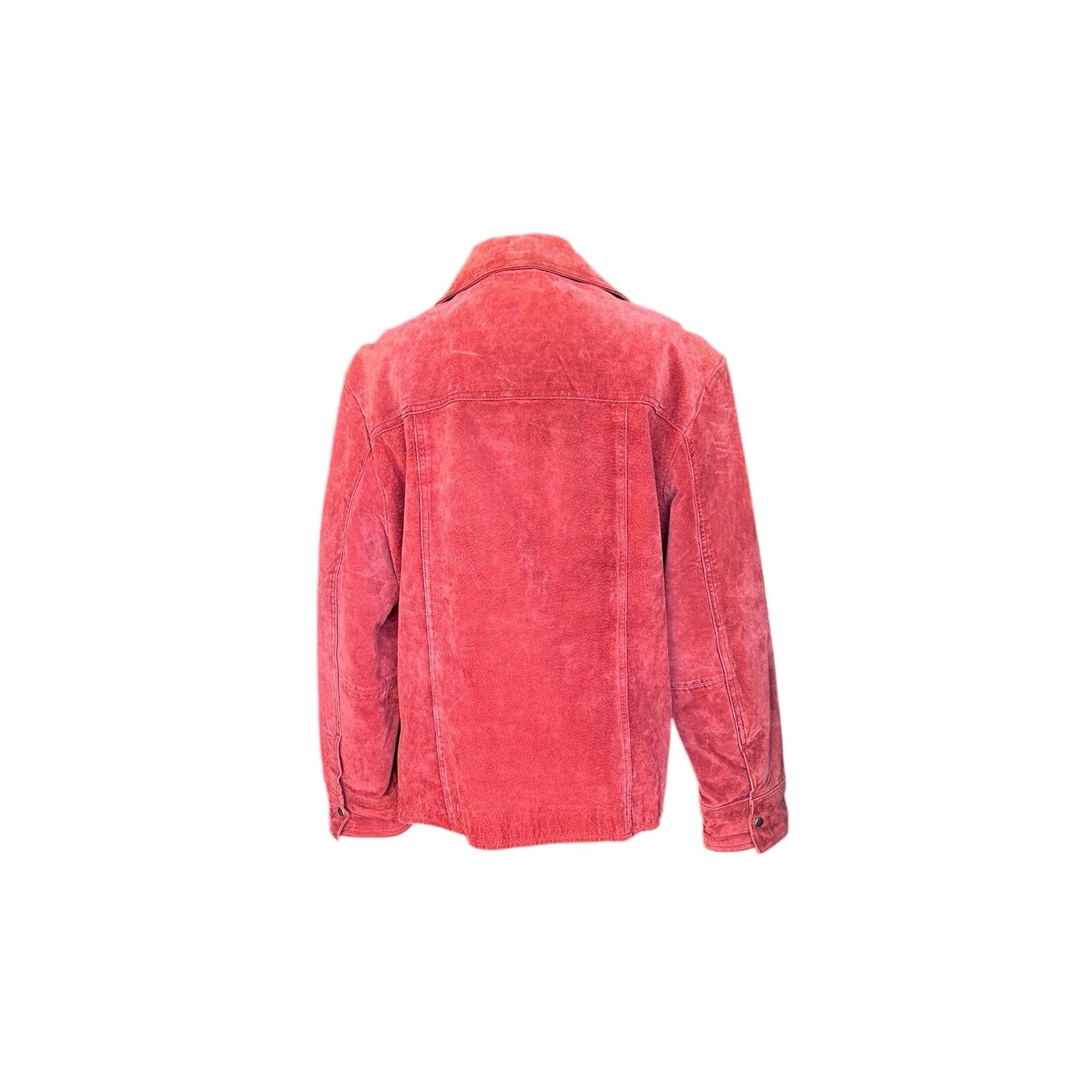 ❤️ CJ Banks Red Suede Snap Front Jacket Size 1X – Vintage 90s Cozy Western