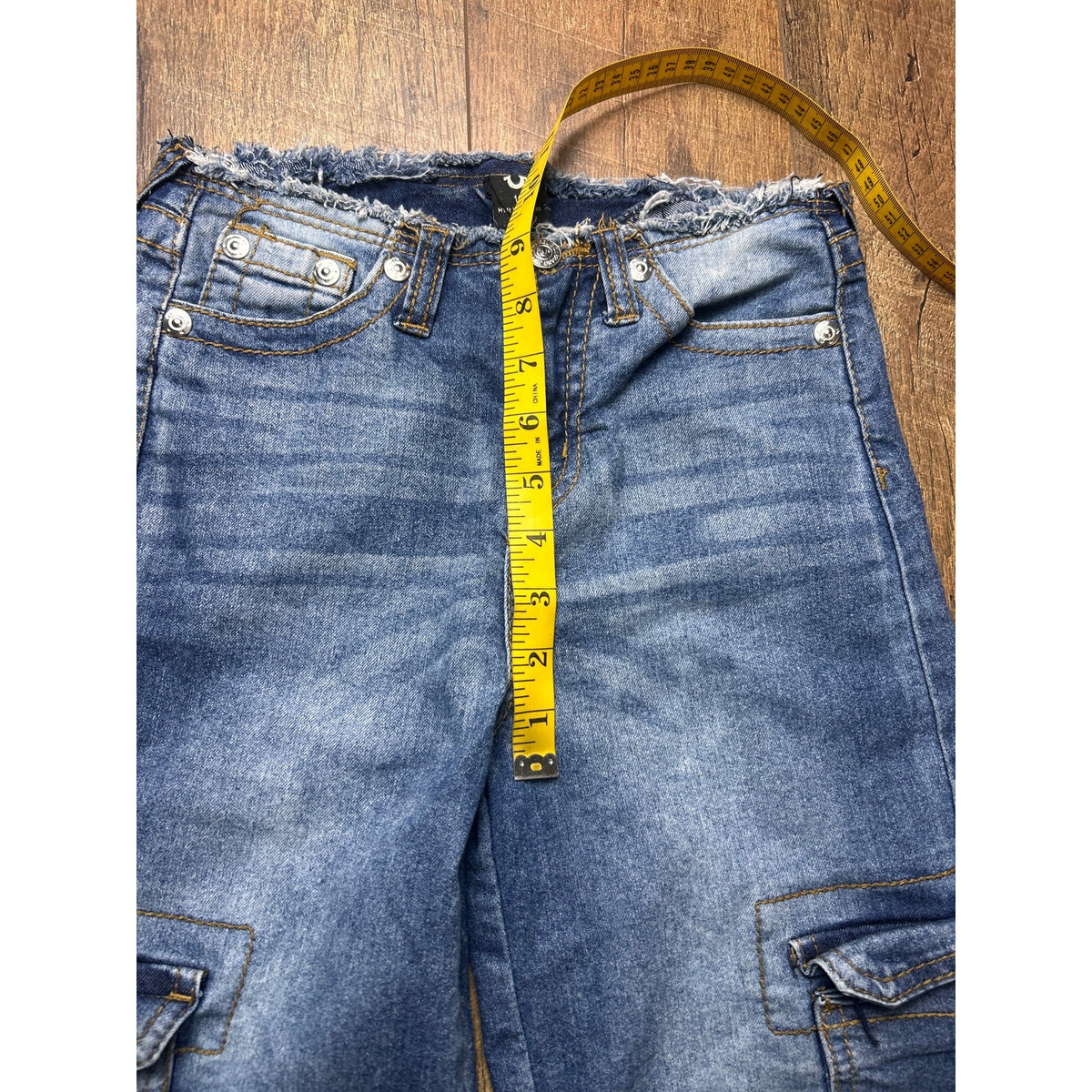True Religion raw hem cargo pants in a faded wash Womens xs