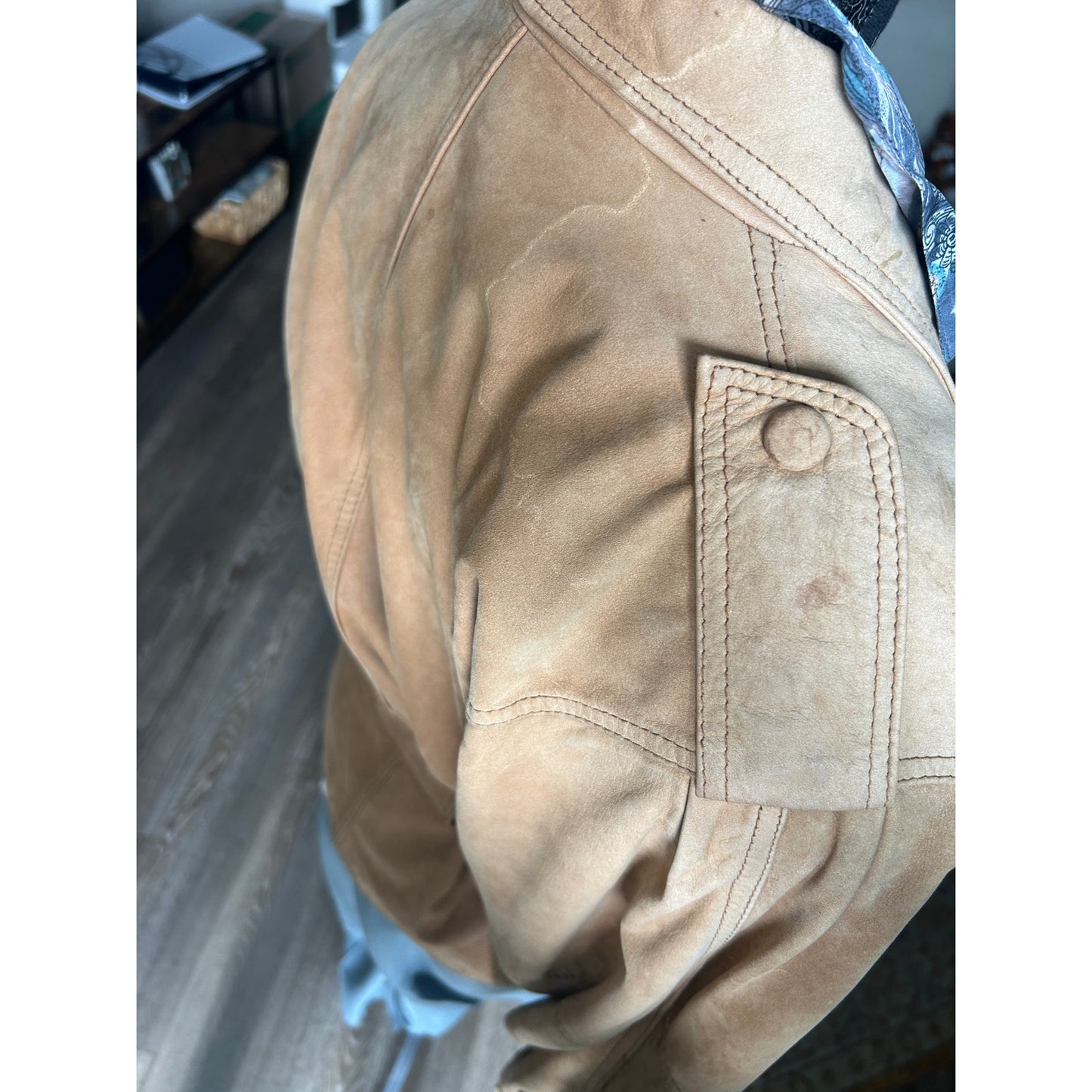 Harley Davidson Westernjacke aus Wildleder mit Futter, Scarface-inspiriert im Kokain-Cowboy-Stil