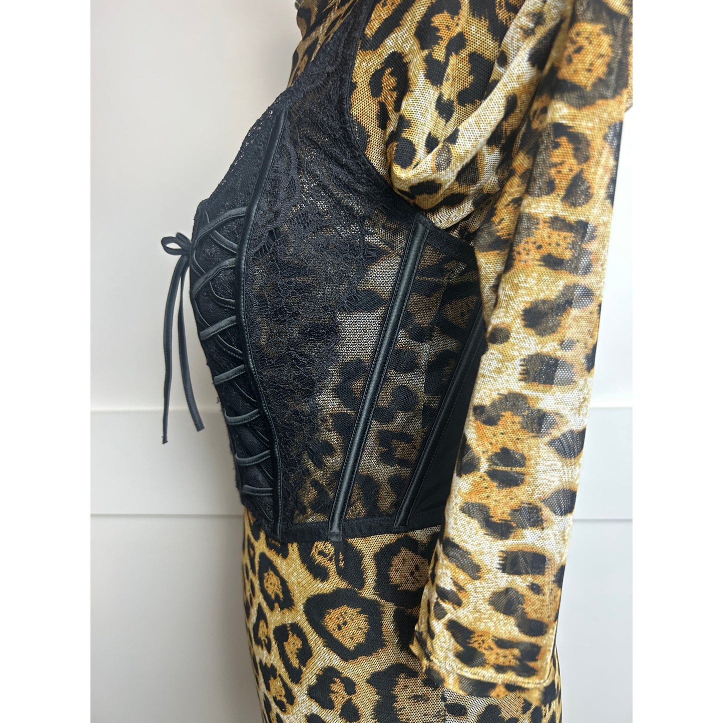 Y2K Victoria’s Secret Wimpernspitzen-Korsett-Bustier-Top mit eckigem Ausschnitt zum Ausgehen