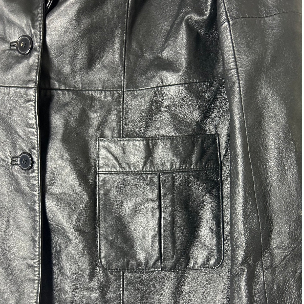 blazer en cuir style années 90 newport news taille 12