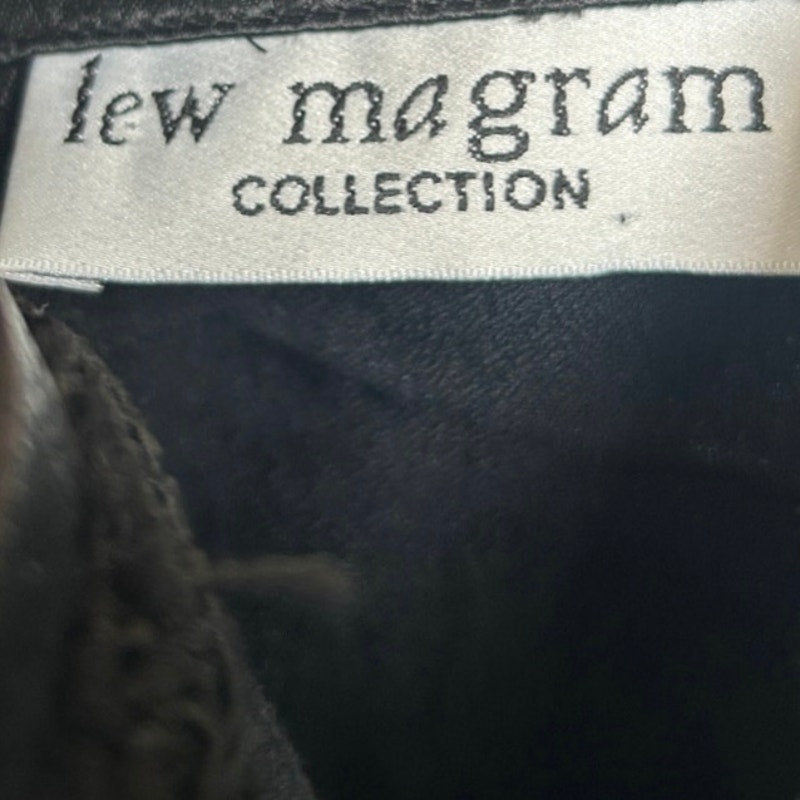 Corporate Goth Lew Magram Viskose-Blazer zum Knöpfen – Transparenter Ärmel Tailliert