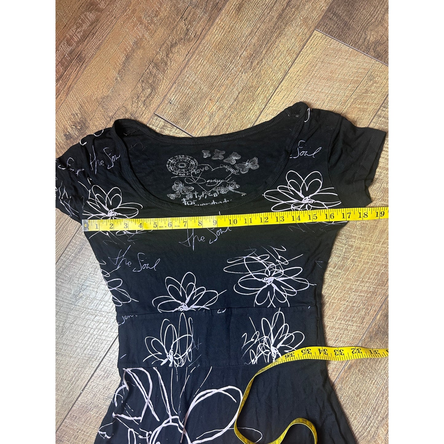 euro desigual black floral dress one size fits most
