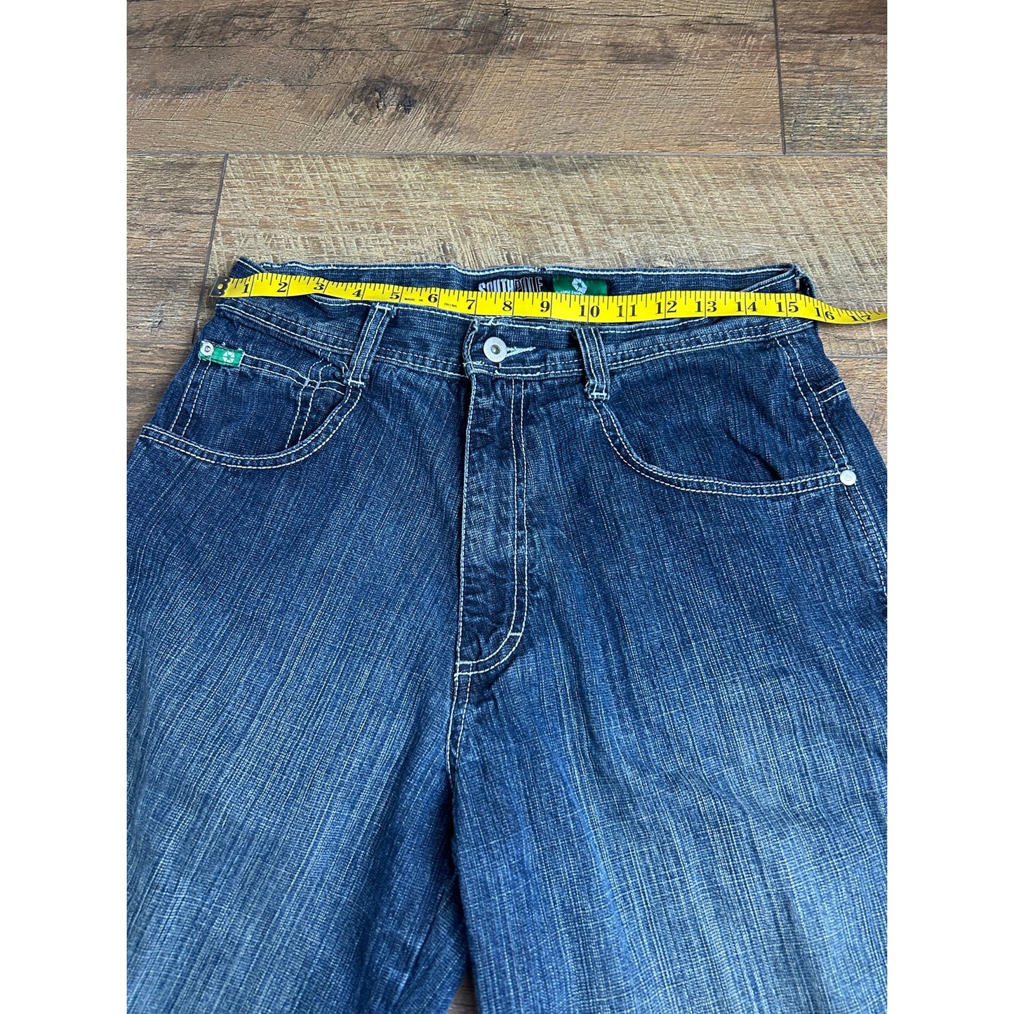 Y2K Jorts Southpole Baggy Verwaschen Medium Wash 32" x 15"