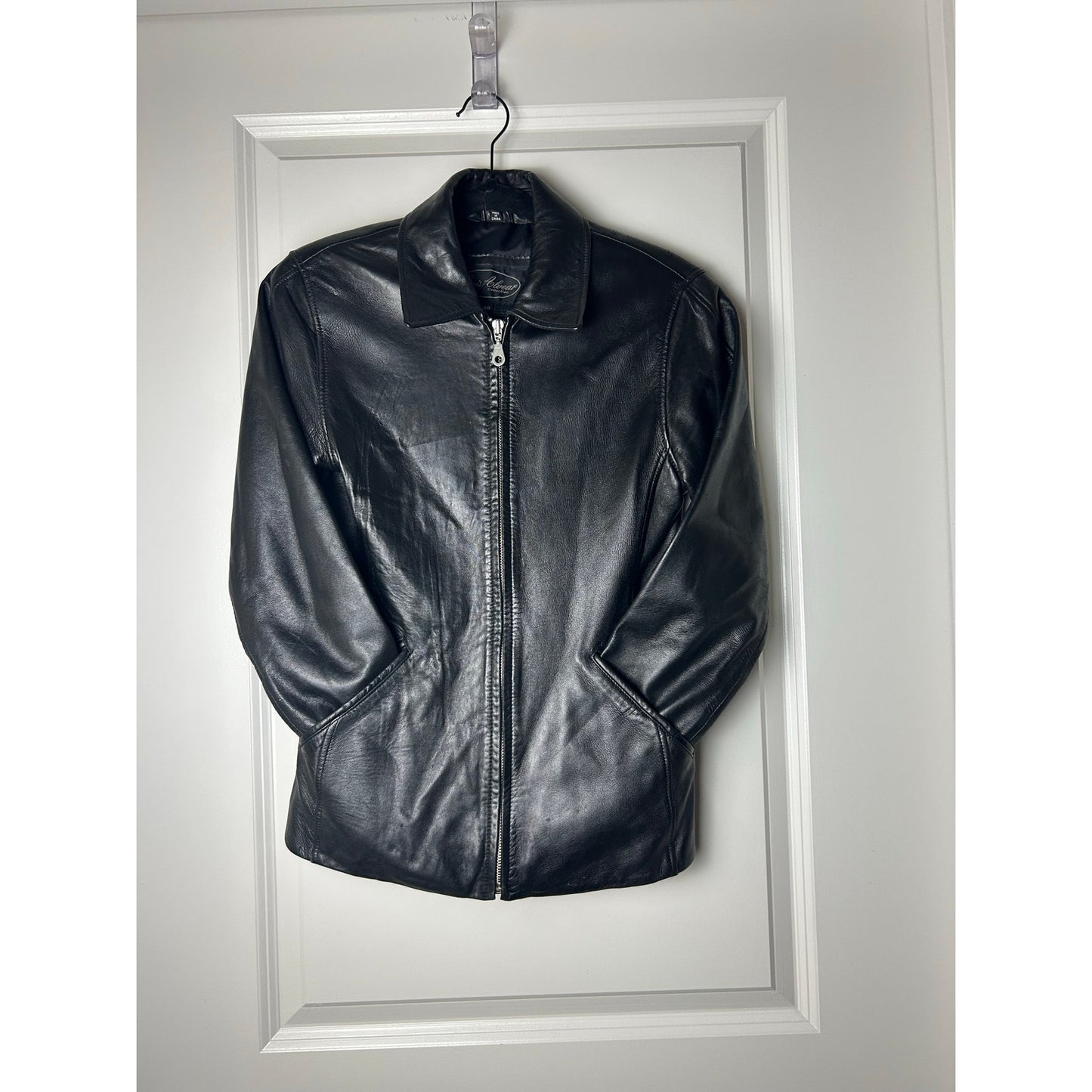 Luis Alvear Lederjacke mit Reißverschluss Größe XS