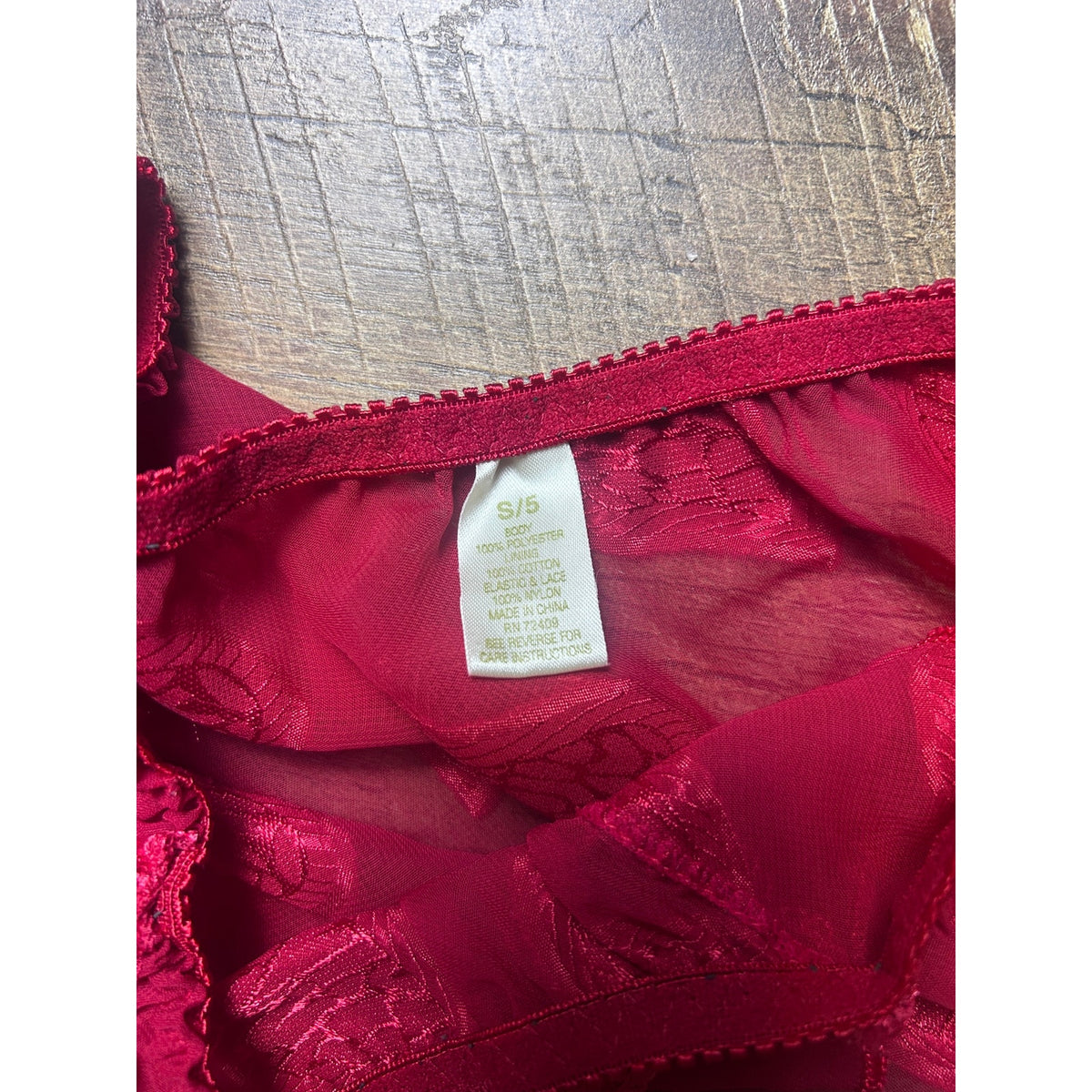 Vintage Sheer Heart High Leg Ruffle Panties Size S/5 Y2K Lingerie