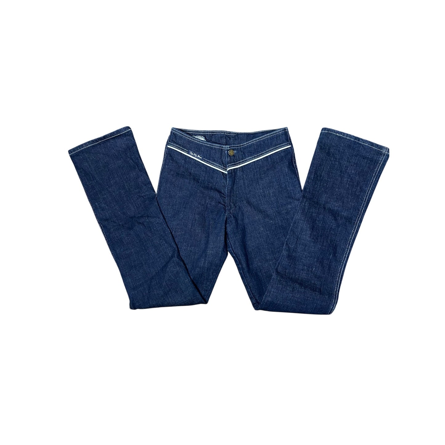 1970er Rag City Blues dunkle Schlagjeans