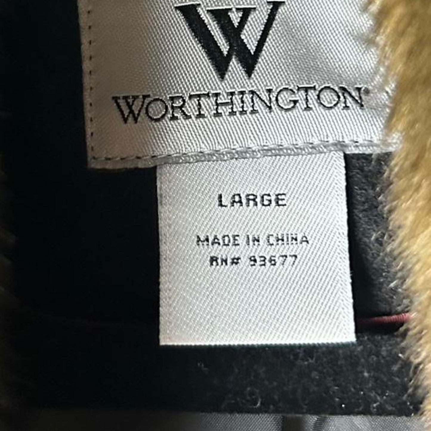 Worthington black wool trench coat