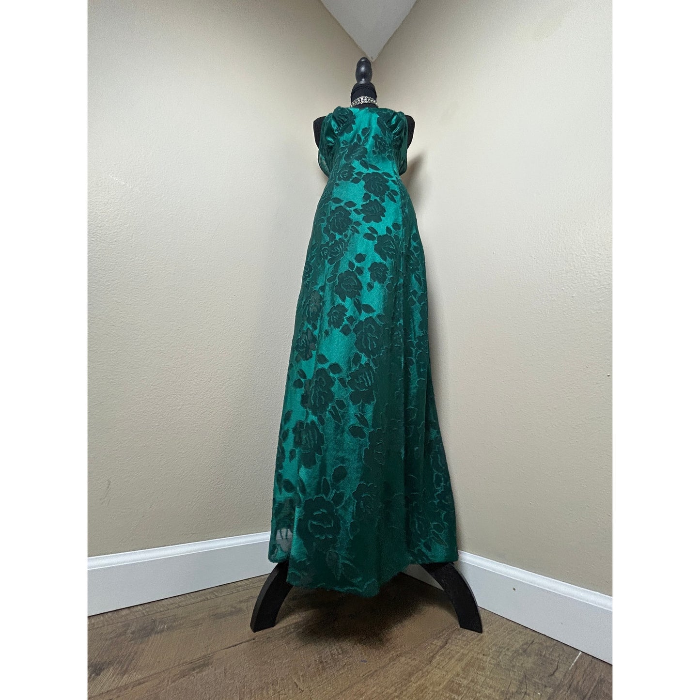 Robe nuisette longue vert émeraude Victoria's Secret Gold Label vintage années 80 💚✨
