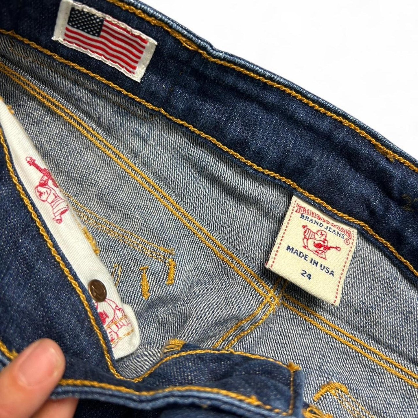 True religion blue low rise flare jeans size 26x34