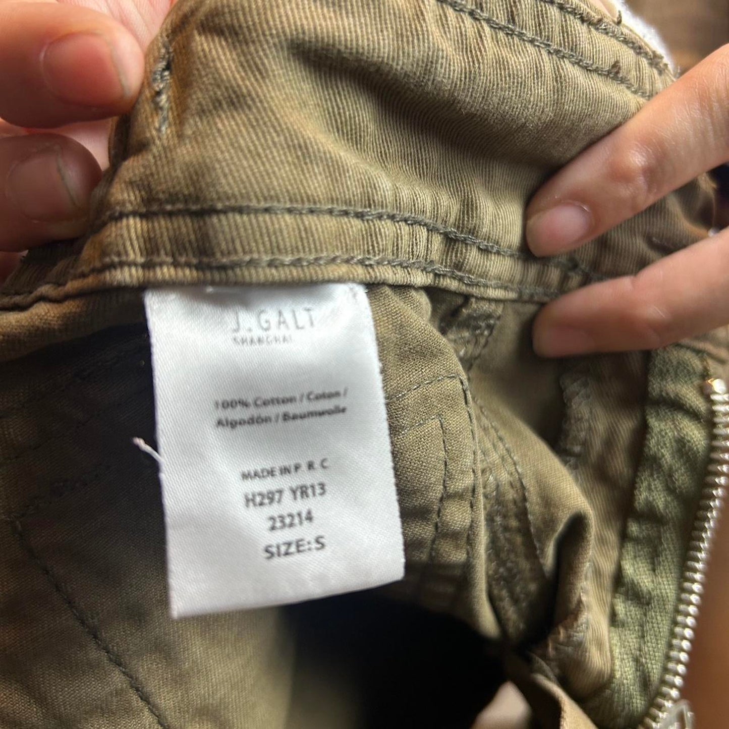 J galt khaki cargo micro