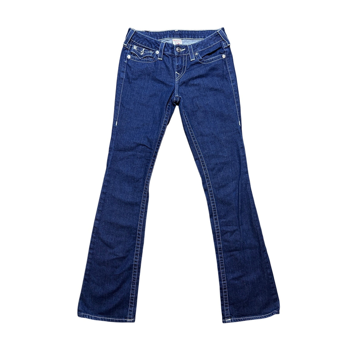 True Religion Becky Bootcut Jeans W28 L33 Rhinestone Back Pockets Low Rise