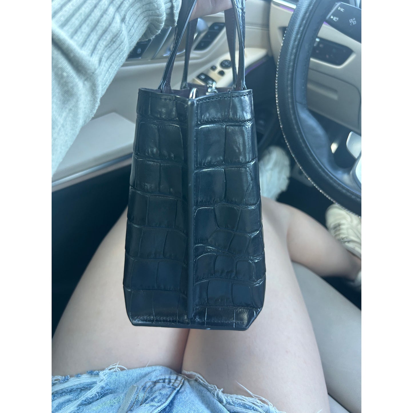 Nwot $350 Coach willow tote 24 crossbody croc-emb leather c8632