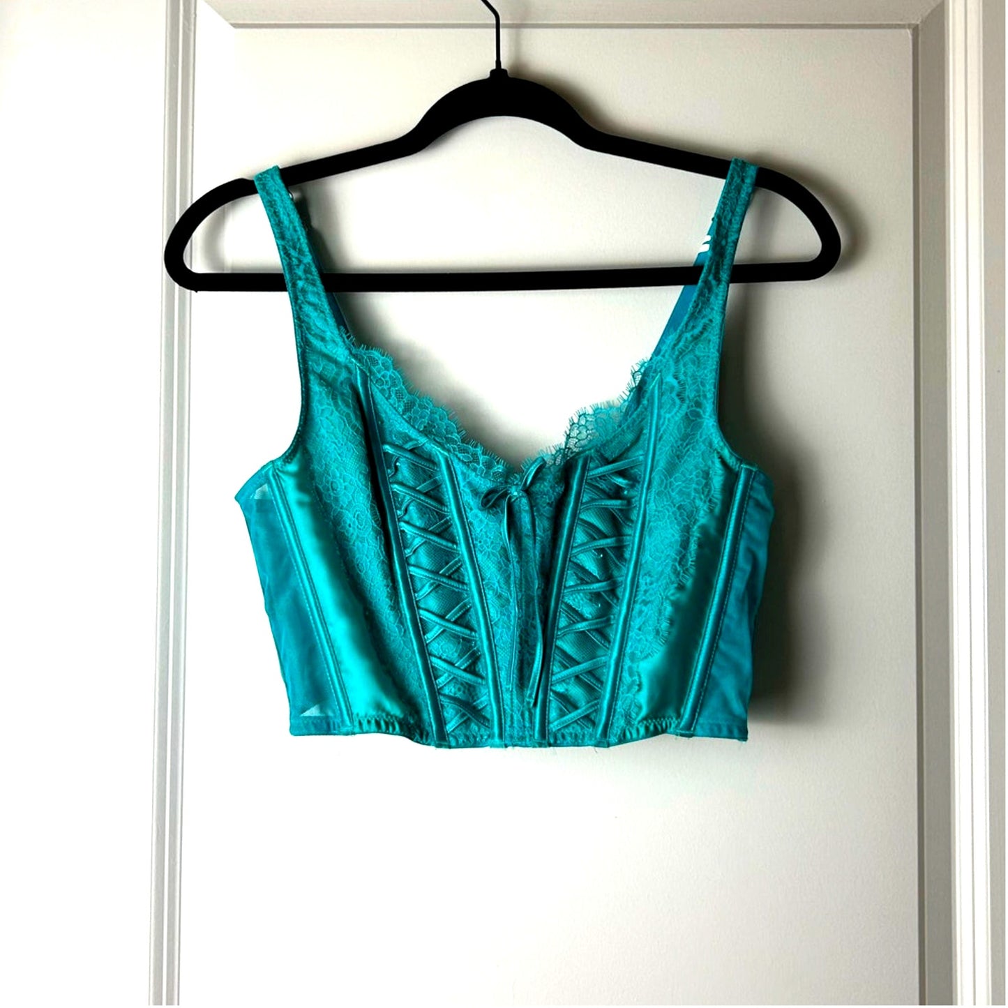 NWT Victoria secret corset teal size l
