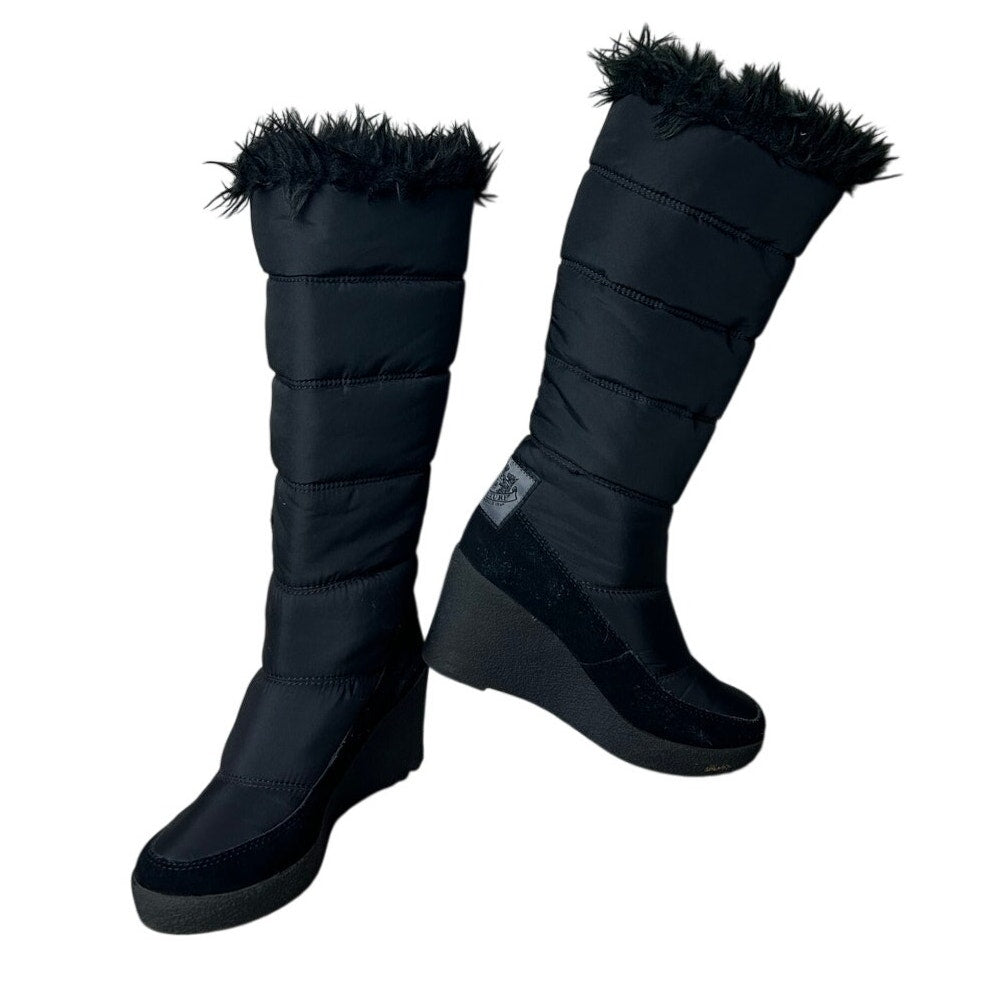 Saftige Wedges mit Kunstfellbesatz Schneestiefel Größe 7