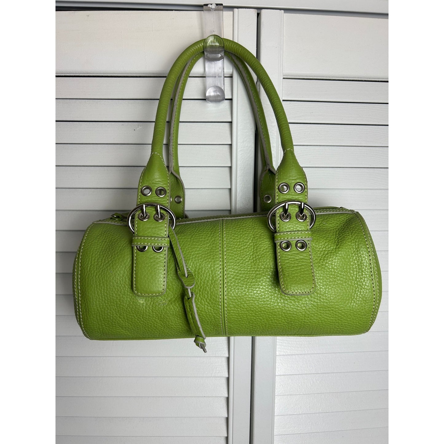Sac Baguette Vert Citron Années 2000 💚 Sac à Bandoulière "It Girl" avec Boucle Bandolino