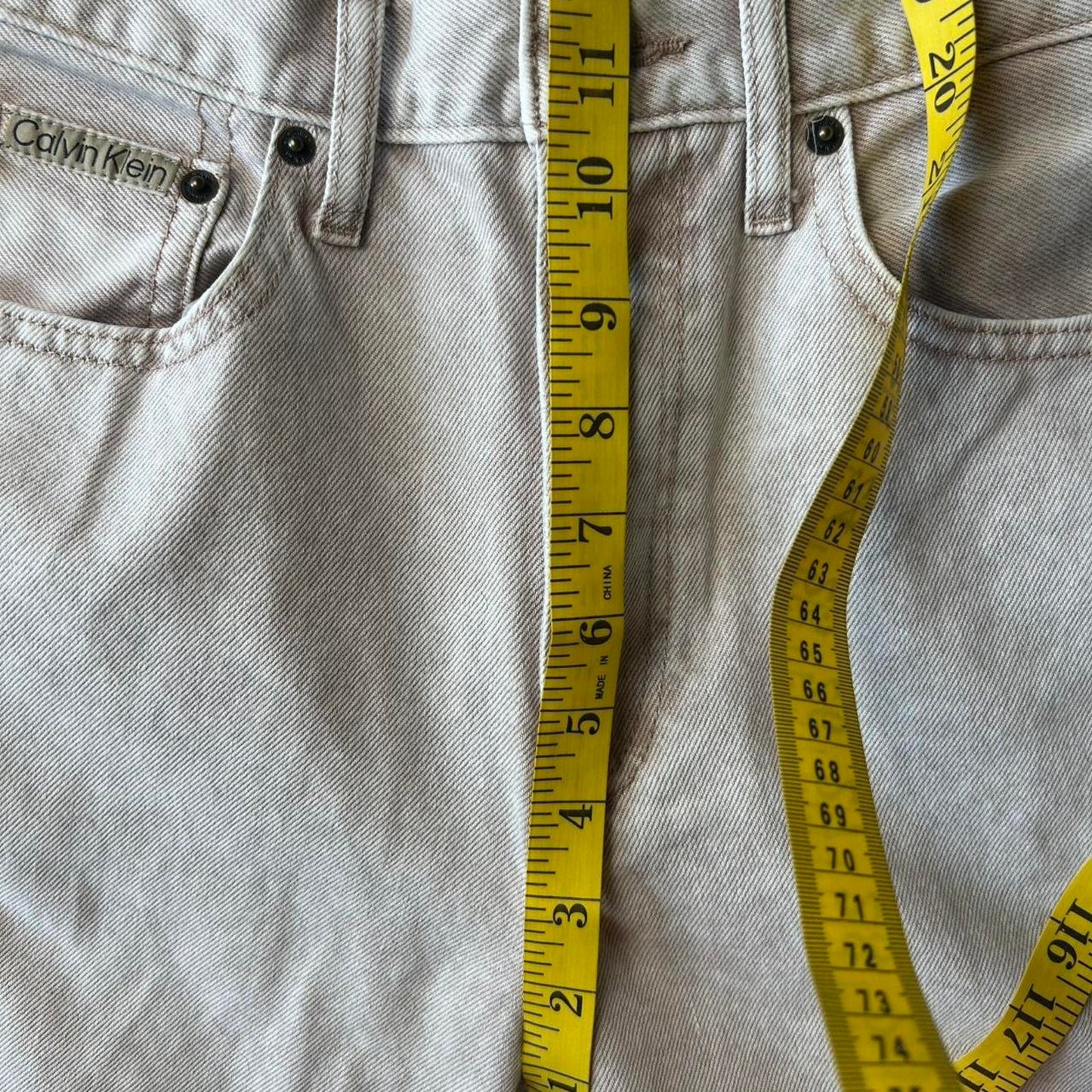 Calvin klein size 26x30 vintage tan jeans