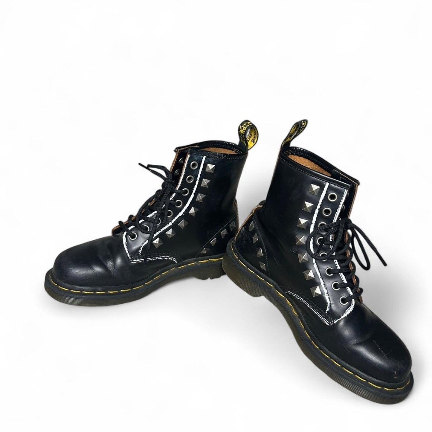 dr martens size 7 studded black mace 1460 combat boot