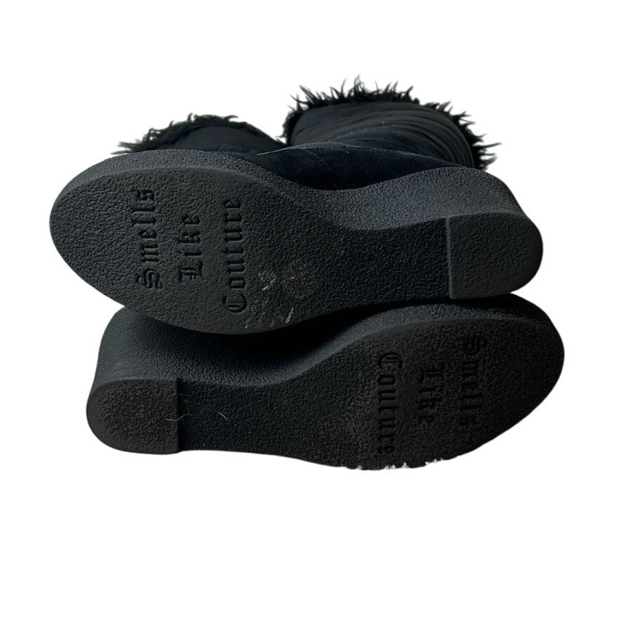 Saftige Wedges mit Kunstfellbesatz Schneestiefel Größe 7