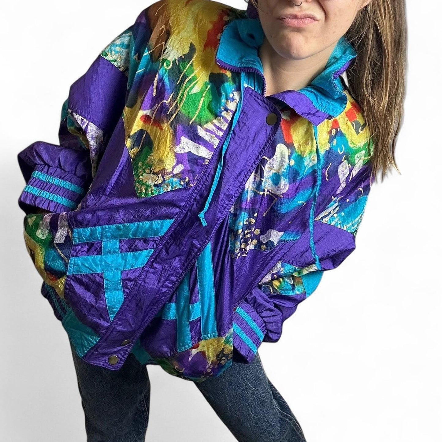 Retro 80s east west windbreaker