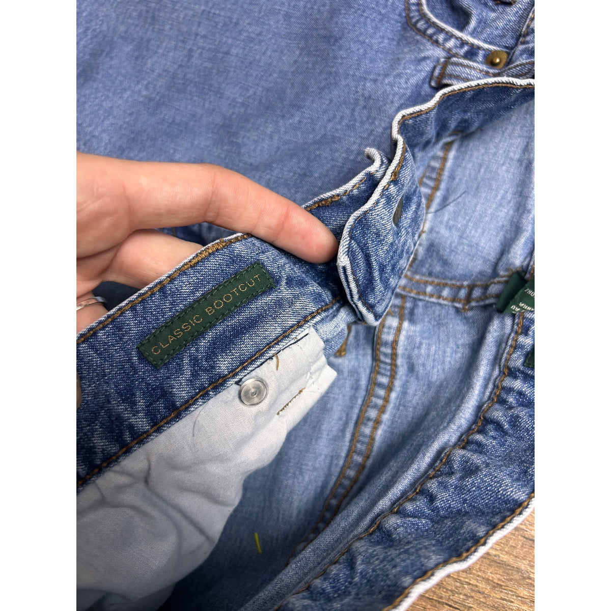 Vintage LRL Bootcut Jeans Size 12P 32x28 Mid Rise Light Wash Y2K Denim