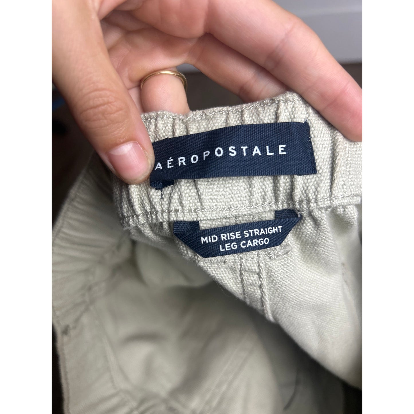 Y2K Aeropostale Cargohose M – Mid Rise Straight Leg Baumwolle Utility It Girl