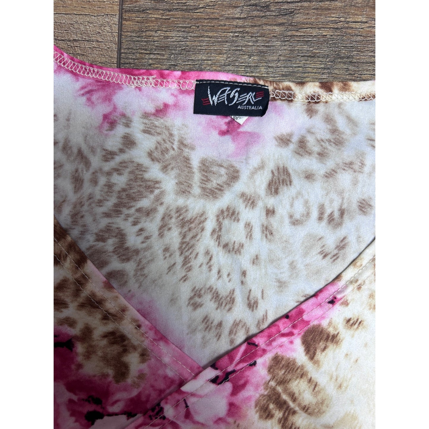 Vintage wet seal Australia baby doll rose and leopard print top size xl
