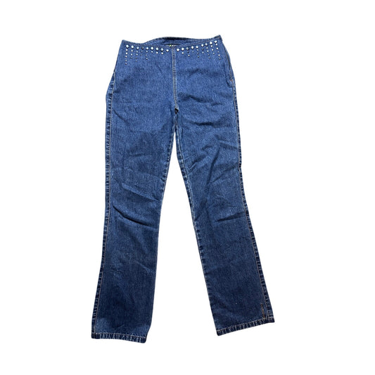 Vintage DKNY Bareback Brazilian Jeans Size 4 Studded Mid Rise 32x31 Y2K Denim